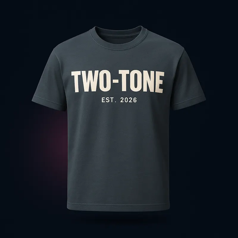 TWO-TONE Wordmark Tee — product mockup